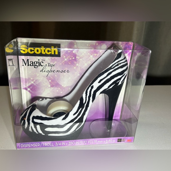 Scotch Zebra Print High Heel Tape Dispenser - Picture 1 of 2